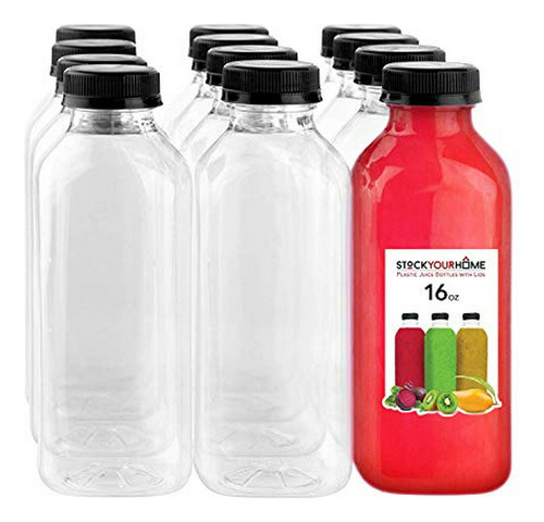 Botellas De Jugo De Plástico Vacías A Granel Con Tapas Para 