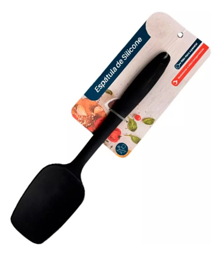 3 Espátulas De Silicona Negra. Miserable Cocina