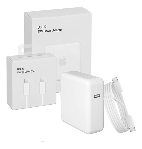 Cargador Compatible Con Macbook Pro Usb-c 61w + Cable Usb-c