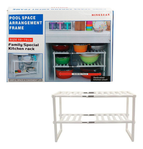 Repisa Ajustable Organizador Multiuso Para Cocina Y Baño