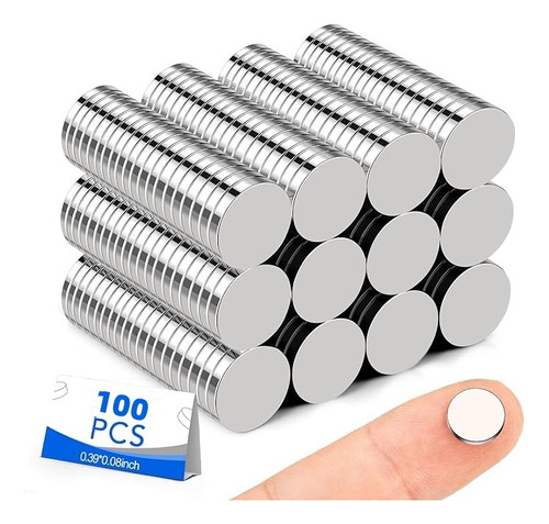 100 Imanes De Refrigerador Para Cocina De Oficina, 10x2,3 Mm