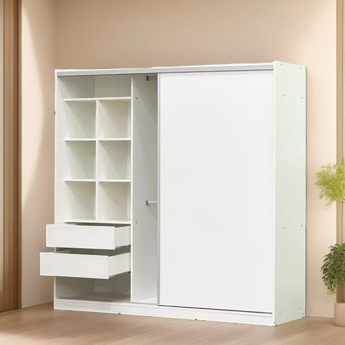 Ropero Placard Delta 1.80 X 1.80 X 0.55 (doble Cajonera) Blanco