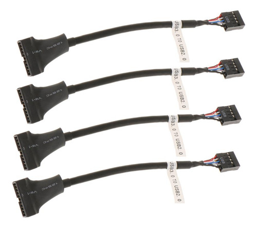 4pcs Usb 3.0 De 20 Pines A Usb 2.0 Placa Base Conector De