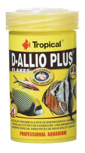 Alimento Hojuelas Peces Tropical D-allio Plus 100 Ml