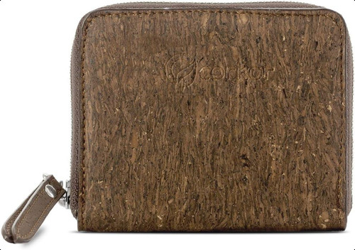 Corkor Cork Rfid Square Wallet Cartera Mujer Bloqueo Rfid