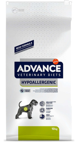 Alimento Veterinary Diets Advance Hypoallergenic Perro 10kg