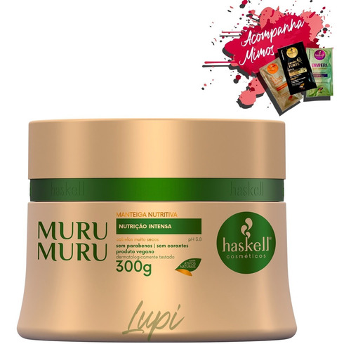 Haskell Murumuru Máscara 250g Nutrição Prolongada Nf