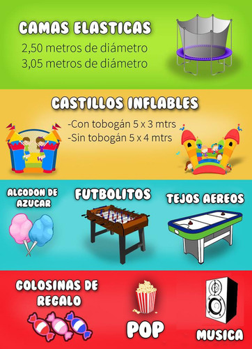 Imagen 3 de 9 de Alquiler De Castillos Inflables, Camas Elásticas Y Mas