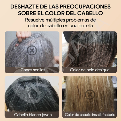 Kaisasa Shampoo Con Aceite De Argán Tinte Cubre Canas 2 Pzs