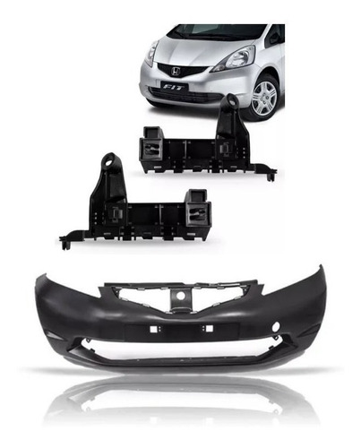 Parachoque Dianteiro Honda New Fit 2009 2010 11 2012 + Guias