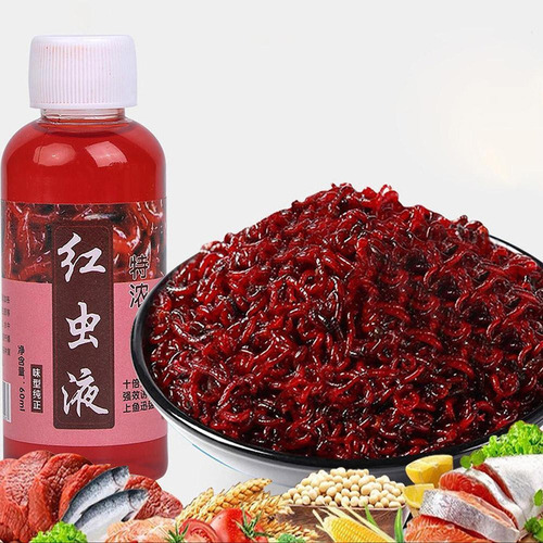 Aditivo Líquido For Cebo Con Aroma A Gusano Rojo 60 Ml,2 Un