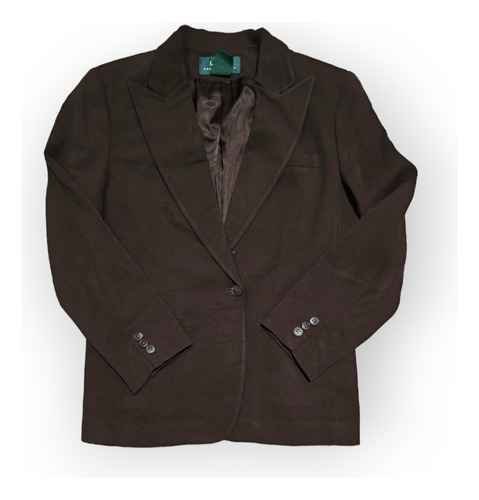 Blazer Ralph Lauren De Mujer Talla 4 Color Café De Lana