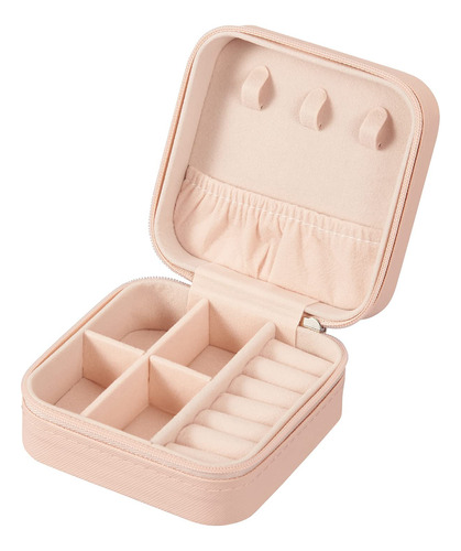 Caja Joyeria Cuero Estuche Portatil Viaje Para Anillo Collar