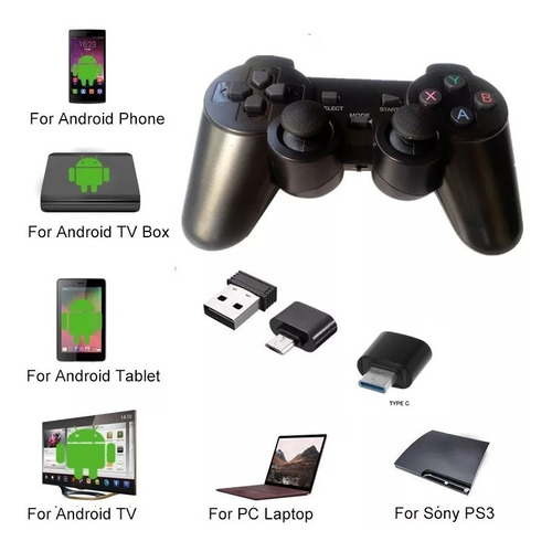 Controle S/fio Joystick Game Ps3 Pc Tv Box Android Smart Otg