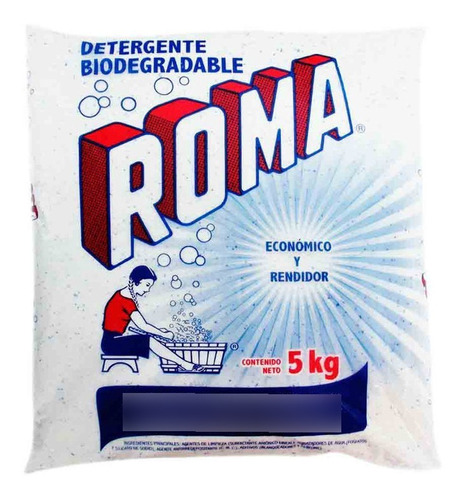 Jabón En Polvo Roma Caja Con 4 Paquetes 5 Kg