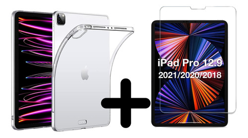 Funda Tpu Para iPad Pro De 12.9  Pulgadas + Vidrio Gratis