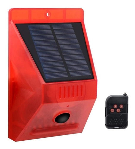 Alarma Solar Con Sensor De Movimiento Y Control Remoto