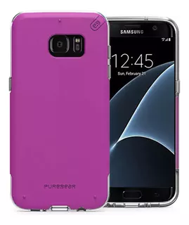 Case Funda Puregear Dualtek Pro Para Galaxy S7 Edge Pink