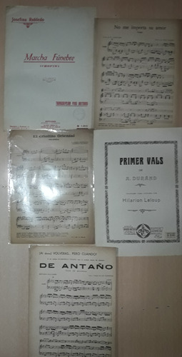 Lote De 20 Partituras Marcha FĂșnebre No Me Importa Su Amor (Usado)