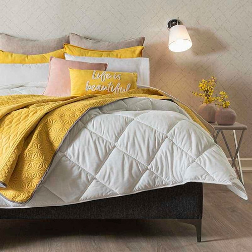 Imagen 2 de 5 de Edredón Duvet King Size Voluminoso Blanco Vianney