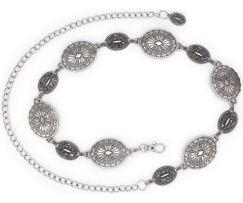 Cinturón De Metal Mujer Punk Chic Con Cadena De Cintura