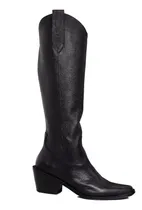 Comprar Botas Texanas Mujer Cuero 100% Taco Foliado Medio Megan
