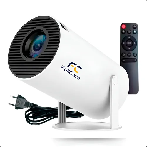 Mini Projetor Portátil Fullcam 4k Android Full Hd Smart Wifi Cinema Home Hy300