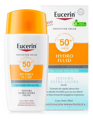 Protector Solar Eucerin Hydro Fluid Fp - mL a $2390