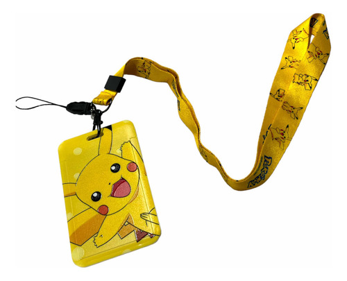 Porta Sube Pokemon Pikachu Colgante Vertical Para Niños ++