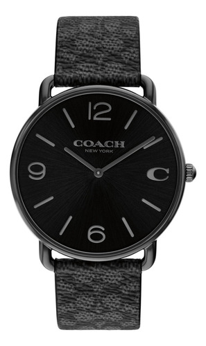 Coach Elliot Reloj Cuarzo 2h, Correa Lona C, 41 Mm, Negro