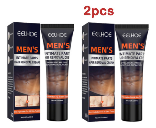 2 Unidades De Crema Depilatoria Masculina Suave