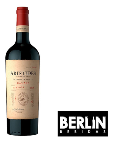 Vino Aristides Malbec 750 Ml - Berlin Bebidas
