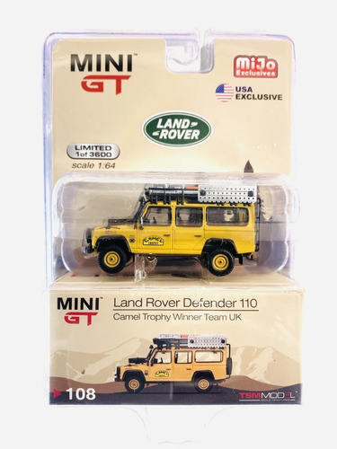 Land Rover Defender 110 Camel Trophy Winner Mini Gt Mijo 108