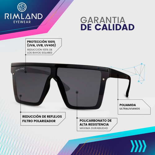 Imagen 8 de 10 de Anteojos De Sol Rimland Brooklyn Negro