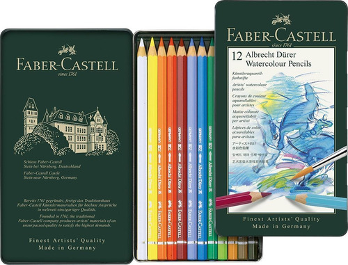 Imagen 2 de 7 de Lapices Acuarelables Albrecht Dürer X12 Faber-castell