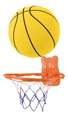 Baloncesto Silencioso, Con Pelota De Práctica De Amarillo