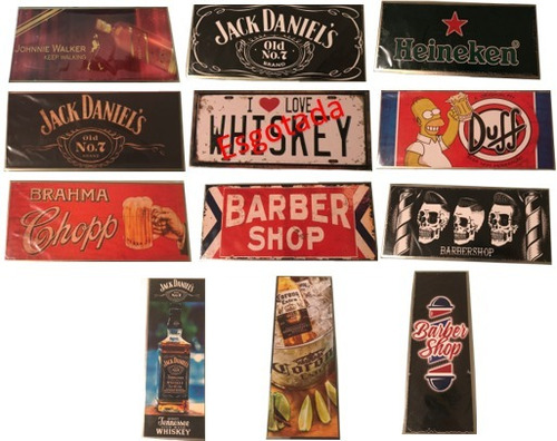 Placas Decorativas Vintage Metal 10x25 Cm Baratas