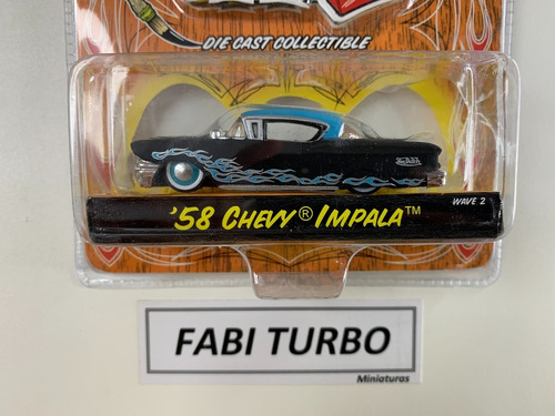 Jada Von Dutch 1:64 - 58 Chevy Impala Preto Fosco