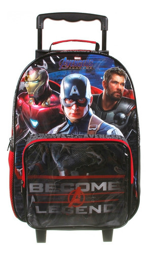 Mochila Lancheira Estojo Vingadores Ultimato Dmw Avengers Cor Preto Desenho Do Tecido Vingadores Capitão América Thor Homem De Ferro