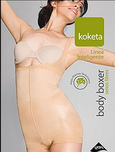 Faja Reductora Tipo Body Boxer Senos Libres Para Dama Koketa