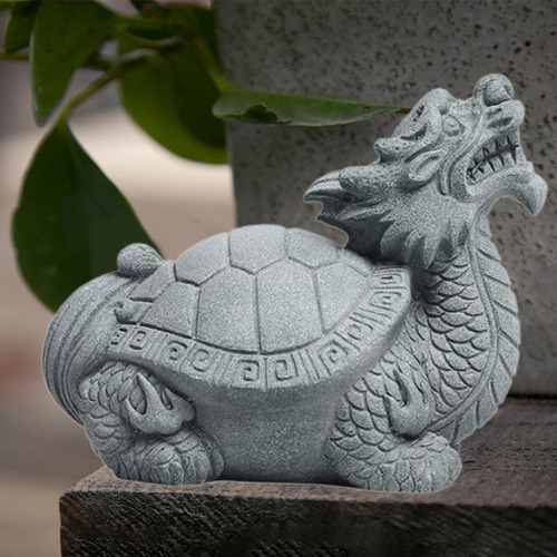 Turtle Tea Pet Ornaments Figuras De Tortuga De Dragón M