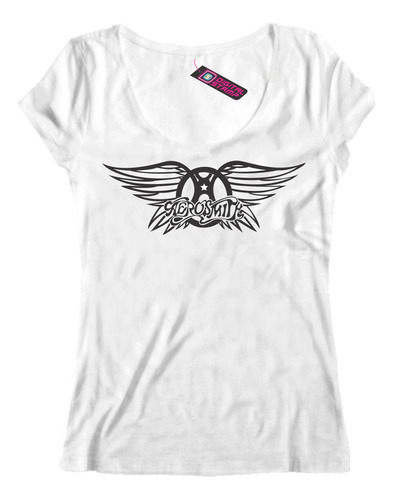 Remera Mujer Aerosmith Alas Rp25 Dtg Premium