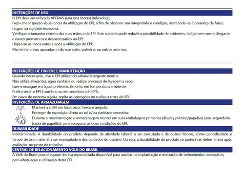 Luva Multitato Tátil Volk Eletricista Mecânico Multiuso Eg