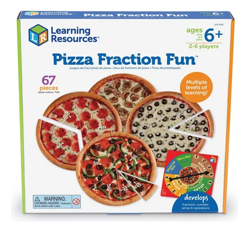 Learning Resources Pizza Fraction Fun Game, 13 Fracciones De