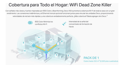 Sistema Wi-fi 6 Mesh Tp-link Deco X50 Ax3000 Mu-mimo Gigabit