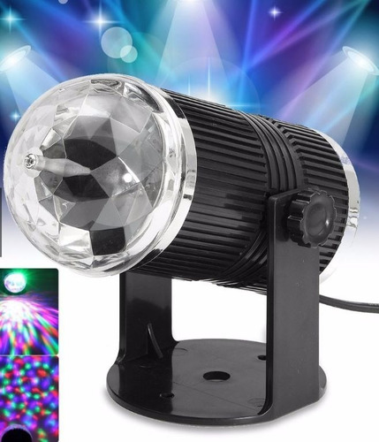 Mini Bola Led Con Base Giratoria Laser Proyector 220v