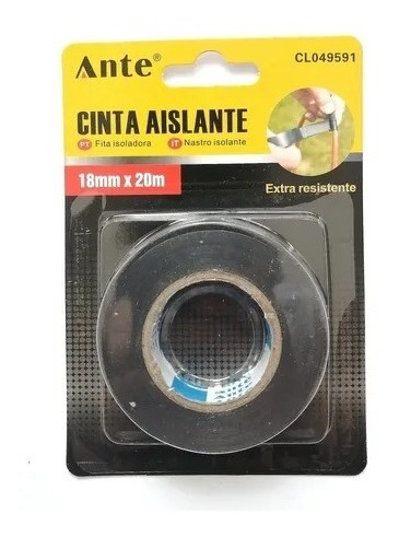 Cinta Aislante Negra/huincha Aisladora18mmx20mt (e.fuerte)