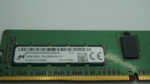 Memoria Ram Server 16gb Pc4-21300r 1333 Ecc,mta18asf2g72pdz