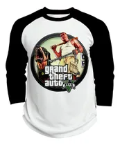 Comprar Playera Raglan 3\u002F4 Videojuego Grand Theft Auto V Gta #948