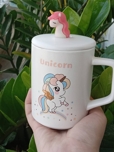 Taza Ceramica Unicornio Con Accesorio